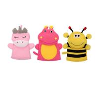 TOPPERFUN 3Pcs Bath Sponge Gloves Cartoon Shower Scrubber Mitts for Exfoliating Soft Body and Scalp Cleaning Bath Accessories