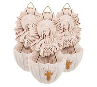 TOPPERFUN 3pcs Catholic Wall Hanging Decor Resin Holy Water Font for Home Office for First Communion Confirmation Unique Religious for Families