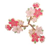 TOPPERFUN 3pcs Cherry Blossom Brooch Pins Cute Flower Lapel Pin Jewelry for Women for Bags Jackets Scarves Accessories Stylish Floral Badge Pack