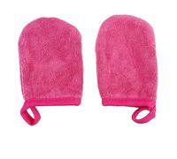TOPPERFUN 3pcs Cleansing Gloves Makeup Removal Puff Cleaning Pads Facial Cleaning Gloves Thickened Rosy Powder Puff Make up Removal for Simple Skincare