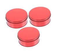 TOPPERFUN 3pcs Efficient Round Metal Tin Box Lids for Tea Cupcake Makeup Brushes Holder