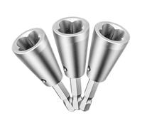 TOPPERFUN 3pcs Electrician Wire Twisting Tool for Power Drill with Automatic Wiring Function and Sturdy Carbon Steel Material, Silver Cable Wire Connector for Fast Electrical Wiring Tasks