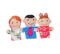 TOPPERFUN 3Pcs Family Hand Puppet Engaging Educational for Storytelling Role Play and Theatre Performances Includes Father Mother and Girl Puppets