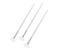TOPPERFUN 3pcs Fan Shape Skin Care Mask Brush Long Handle Applicator for DIY Facial Treatments Comfortable Grip for Even Application for Hard to Reach Areas