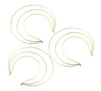 TOPPERFUN 3Pcs Golden Metal Goddess Crown Headbands for Women - Three-Layer Baroque Ring Hair Accessories, Bridal and Cosplay Headpieces for Renaissance and Party Use