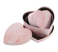 TOPPERFUN 3pcs Heart Shaped Paper Boxes for Valentines Day Birthday Presents for Flower Arrangements and Packaging Love Box Storage