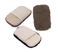 TOPPERFUN 3pcs Multipurpose Leather Shoe Polishing Gloves for Travel Soft Thick Handheld Applicators for Shoes Jackets Bags Removes Surface Stains Restores Natural Color Random Color