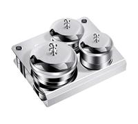TOPPERFUN 3pcs Nail Liquid Container and Nail Powder Cup Stainless Steel Material High Gloss Silver Color Compact Design Convenient to Carry for Professional Art Artists and Art School Use