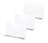 TOPPERFUN 3pcs Plastic Shelf Divider Store Goods Separator Thickened Shaped PVC Magnetic Side Panel Height for Supermarket Convenience Store Organization
