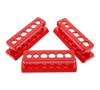 TOPPERFUN 3pcs Plastic Test Tube Rack Holder 6-hole Red Laboratory Tube Shelf for Science Experiments and Educational Teaching Aids in Early Childhood