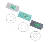 TOPPERFUN 3pcs Small Digital Pocket Watch Keychain Set Portable Hanging Digital Watches Compact Design for Travel and Daily Use