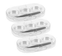 TOPPERFUN 3pcs Travel Eyeshadow Palette Clear Makeup Organizer Empty Eyeshadow Palette Bulk Eye Shadow Holder Makeup Container Storage Transparent