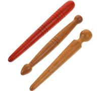 TOPPERFUN 3pcs Wooden Foot Massage Sticks Set with Acupressure and Reflexology Points, Manual Whole Body and Foot Massage Tools for Deep Tissue and Trigger Point Relief