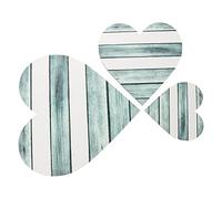 TOPPERFUN 3pcs Wooden Love Decoration Heart Shaped Wall Decor Rustic Hanging Sign for Living Bedroom Home Farmhouse Decor