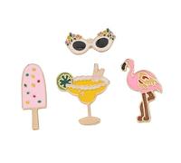 TOPPERFUN 3sets Flamingo Brooch Elegant Alloy Breastpins for Clothing Fashionable Accessory for Parties Weddings and Daily Wear Multi Purpose Decorative Pins for Women 4pcs*3