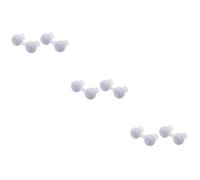 TOPPERFUN 3sets Nose Breathing Apparatus Mini Nose Buds Sleep Stopper Clips White English Packaging for Improved Airflow and Snore Reduction 2pcs*3