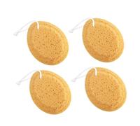 TOPPERFUN 4 Pcs Honeycomb Shower Exfoliator Sponge Soft Seaweed Cotton Bath Wipes for Gentle Massaging and Deep Cleansing Suitable for Adults and Boy Girl