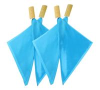TOPPERFUN 4-piece Set Children's Blue Satin Kuaiban Clapper Beginner Chinese Allegro Clapper for Music Performance and Public Speaking Skills