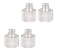 TOPPERFUN 4 Sets Mic Clip Adapter Thread Screw Adapter Microphone Stand Convenient to Install Stable and Tight for Phone Stands and Camcorders Silver