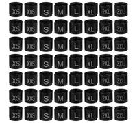 TOPPERFUN 400Pcs Black Clothing Hanger Sizer, 8 Size Clothing Markers, Hanger Marker Hanger Size Clips for Clothing Organization in Stores and Wardrobes - XXS, XS, S, L, XL, XXL, XXXL