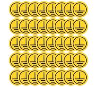 TOPPERFUN 40pcs Power Safety Signs Earth Grounding Warning Stickers Electrical Labels Adhesive Backing for Workplace Protection for Electrical Panel Sign