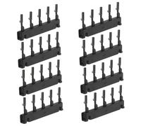 TOPPERFUN 40pcs Second Generation Hair Extension Holder Clips Black No-trace Invisible Buckle Card Design for Firm Hold and Stable Hair Styling Tools Seamless Blend