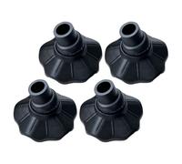 TOPPERFUN 4Pcs 15Mm Outdoor Folding Chair Foot Protectors, Non-Slip Duck Paw Floor Pads, Black Chair Leg Covers for Camping Bed and Furniture Protection