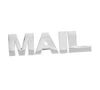 TOPPERFUN 4pcs 3D Letters Metal Letter Decal Alphabet Stickers Sun-Resistant Fading-Resistant Metal Zinc Alloy for Outdoor Mailbox Simple Minimalist Design
