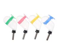 TOPPERFUN 4pcs 60ml Hamster Water Dispenser Bottles with Stainless Steel Nozzle for Small Pets, Hanging Cage Water Storage Bottles in Yellow, Pink, Blue, and Green, Suitable for Hamsters