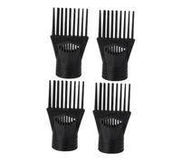 TOPPERFUN 4pcs Black Hair Dryer Nozzle Professional Salon Styling Concentrator and Curly Hair Diffuser Attachments Heat Damage Reduction Versatile Blow Dryer Accessories for Home and Salon