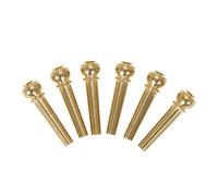 TOPPERFUN 4pcs Brass Guitar Bridge Pins Acoustic Guitar Bridge Replacement Parts Harder Than Bone Brighter