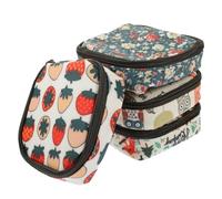 TOPPERFUN 4pcs Cute Multi Function Zipper Bag Portable Sanitary Napkin Storage for Menstrual Pads Small Period Bag with Attractive Designs Strawberry White Owl Floral Forest
