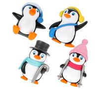 TOPPERFUN 4Pcs Cute Penguin Cake Toppers Adorable Dessert Decoration for Christmas Winter Theme Parties for Indoor Decor Table Centerpieces and Family Baking Moments