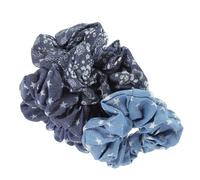 TOPPERFUN 4PCS Denim Hair Scrunchies Stretchy Elastic Hair Ties Ponytail Holders for Women Thick and Thin Accessories Fashionable Random Styles