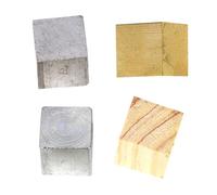 TOPPERFUN 4pcs Density Identification Cubes Iron Aluminum Blocks Educational Science Elements for Physics Experiment Classroom Use