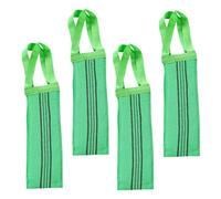 TOPPERFUN 4pcs Dual Sided Exfoliating Body Scrubber Towel for Shower Long Back Exfoliating Tool for Men Women Gentle Dead Skin Removal Deep Clean Bath Back Washcloth for Smooth Healthy Skin