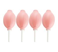 TOPPERFUN 4pcs Eyelash Blower Bulb Eyelash Dryer Kit Pink Rubber Handheld Tool and Removing Fumes from Eye Area