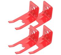 TOPPERFUN 4pcs Fire Extinguisher Holder for Wall Mount Fire Extinguisher Wall Hook Practical Easy to Carry Heavy Duty Iron Red with Accessories for Office Emergency Situation
