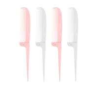 TOPPERFUN 4pcs Folding Pocket Combs Plastic Hair Styling Tools Detangling Suitable for Hair Types On-the-go Touch-ups