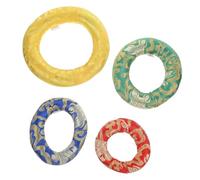 TOPPERFUN 4pcs Handmade Singing Bowl Mat Set 10/12/14/16cm Cotton Sound Bowl Cushion Decorative Pad for Meditation Yoga and Buddhism Practices Random Color