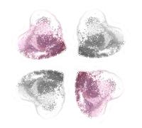 TOPPERFUN 4pcs Heart-shaped Cooling Eye Gel Pads under Eye Cold Compress Reusable Ice Patches for Dark Circles and Swelling Relief Pink and Silver Set for Adults