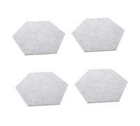 TOPPERFUN 4pcs Hexagonal Sound Insulation Pads Bevelled Acoustic Tiles Wall Decorations Easy Install for Living Room Study Background Wall