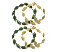TOPPERFUN 4pcs Leaf Crown Headband Leaf Hair Hoop for Halloween Masquerades Greek Nymph Headpiece Olive Crown for Wedding Party