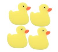 TOPPERFUN 4pcs Little Yellow Duck Bath Brush Body Scrub Sponge Shower Sponges for Boy Girl Cartoon Shape Duck Bath Skin Exfoliator for Body