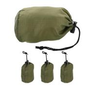 TOPPERFUN 4pcs Mesh Drawstring Bag Water Resistant Nylon Utility Sack Small Pouch for Camping Gear Raincoat Storage Travel Organization Outdoor