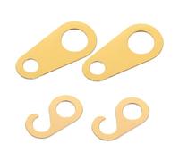 TOPPERFUN 4pcs Metal Cuckoo Clock Chain End Hooks Rings for Grandfather Clock Repair Hanging Tabs for Mechanical Bird Song Music Decor Flexible Fit for Various Models