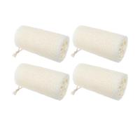 TOPPERFUN 4Pcs Natural Loofah Sponge Bath Scrubber with Rope, Exfoliating Body Wash Cloth for Shower, Soft Natural Loofah Sponges Suitable for Men and Women Body Cleaning