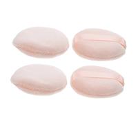 TOPPERFUN 4Pcs Non Fluorescer Round Powder Puff Medium Soft Gentle Cosmetic Sponge for Even Foundation Application for Setting Powder Dusting Puff