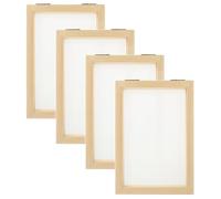 TOPPERFUN 4Pcs Papermaking Frame, 7.1x4.9x0.9in Wooden Papermaking Kit, Handmade DIY Papermaking Wooden Screen, Ancient Papermaking Mold