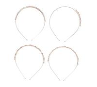 TOPPERFUN 4pcs Rhinestone Headbands with Glitter Love Heart Design Iron and Sparkling Crystals Comfortable Fit for Women and Wedding Bridal Tiara Hair Accessories for Parties and Everyday